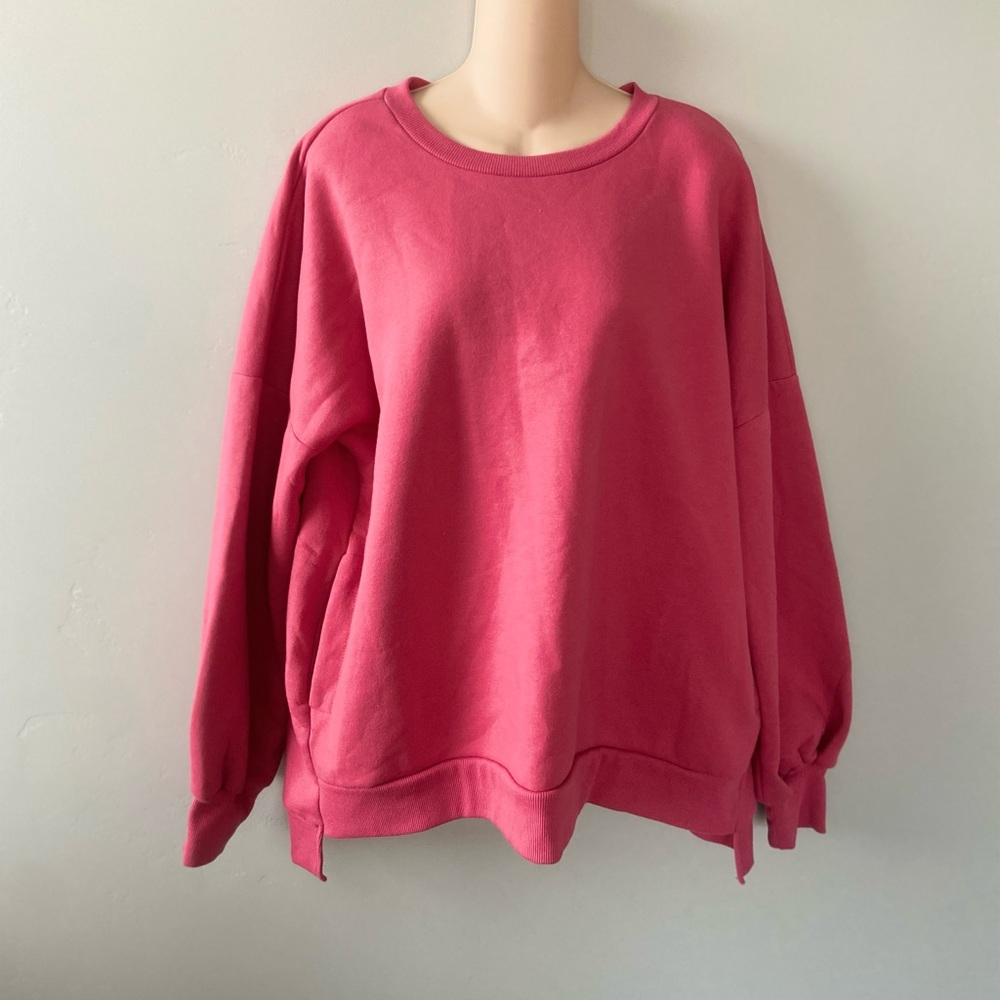 Zenana Women Rose Pullover With Pockets Size XL